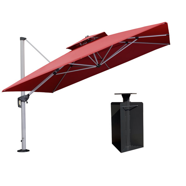 Arlmont & Co. Shalonte 132'' Cantilever Umbrella with Crank Lift